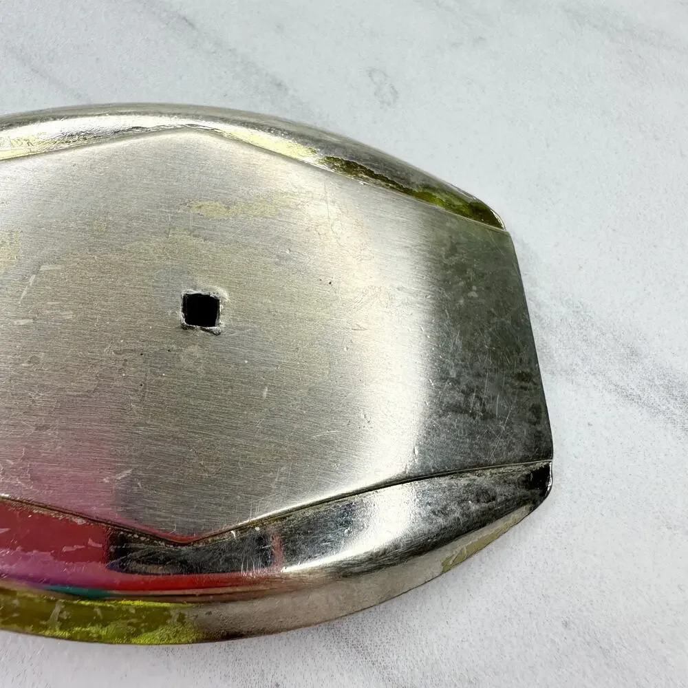 Silver and Gold Tone Western Belt Buckle